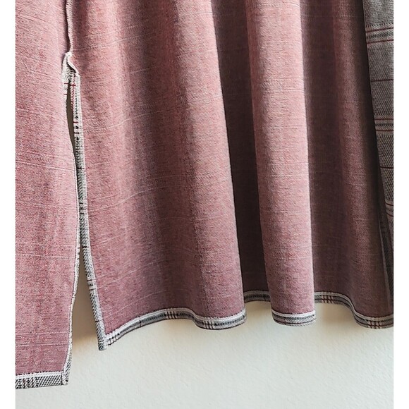 Eye Candy Long Cardigan Duster Open Front Black Red Check 3X Long Sleeve - Picture 9 of 10